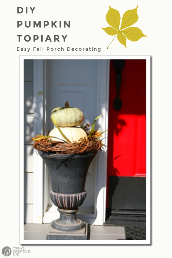 DIY Pumpkin Topiary Ideas. Pumpkin Decoration on Porch