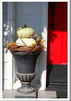 Fall Porch - How to make a pumpkin topiary