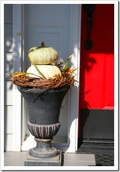 Fall Porch - How to make a pumpkin topiary