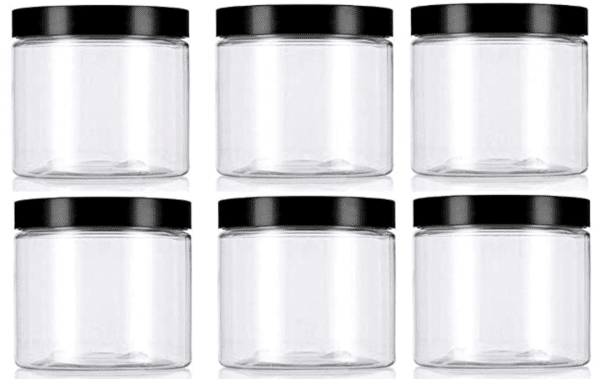 Plastic containers for sugar scrubs
