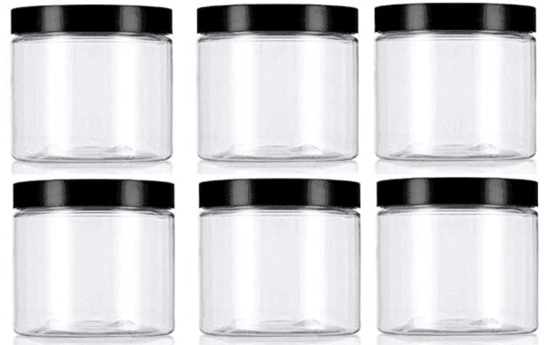 Plastic containers for sugar scrubs