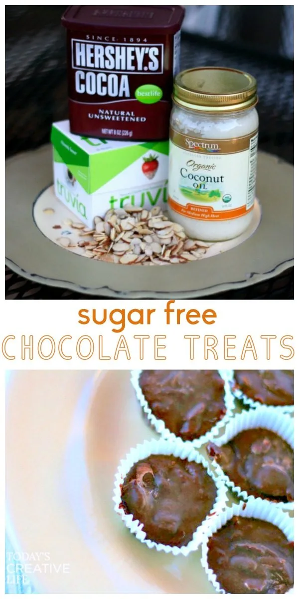 Chocolate Truffle Recipe | Coconut Oil Chocolate sugar free truffles and treats. Healthy, clean eating recipe. Find it on TodaysCreativeLife.com