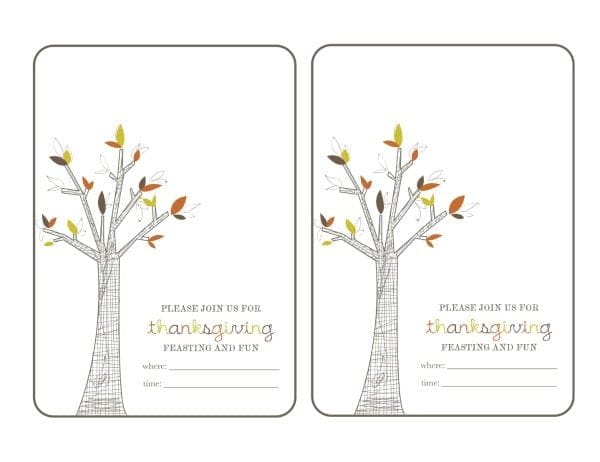 Thanksgiving Printable for TCL