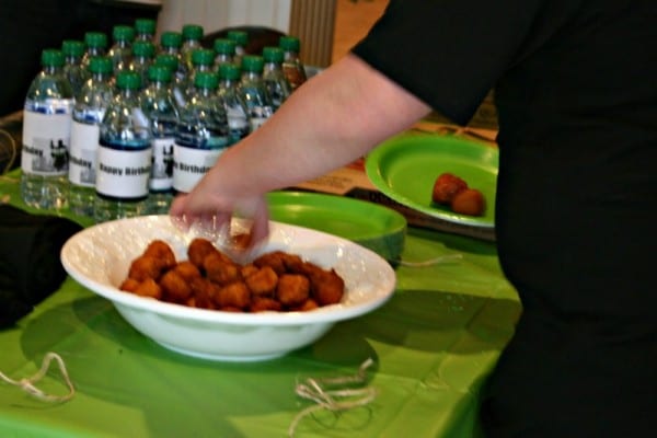 Birthday party food table.