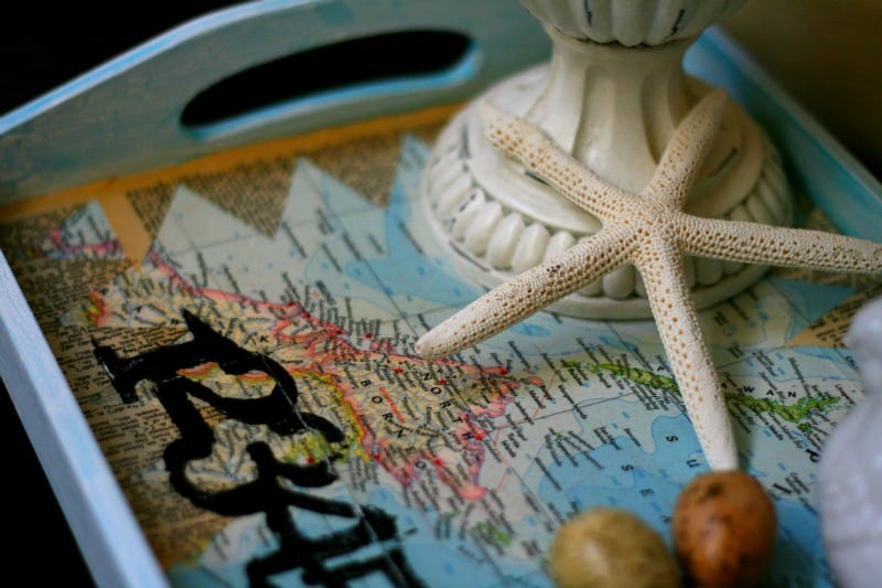 Decoupage How To - Vintage Map Tray - Today's Creative Life