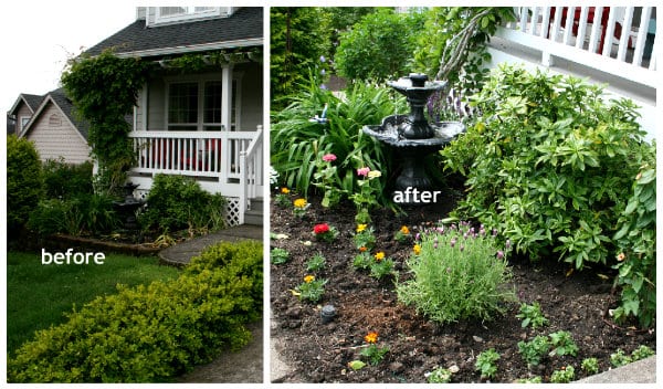 planting flowers curb appeal