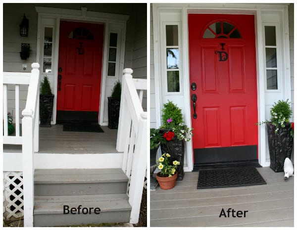 entery way red door curb appeal