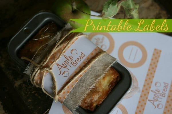 Apple Recipes - printable labels for apple bread | TodaysCreativeBlog.net