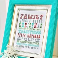 Printable Subway Art {Holiday Cheer}