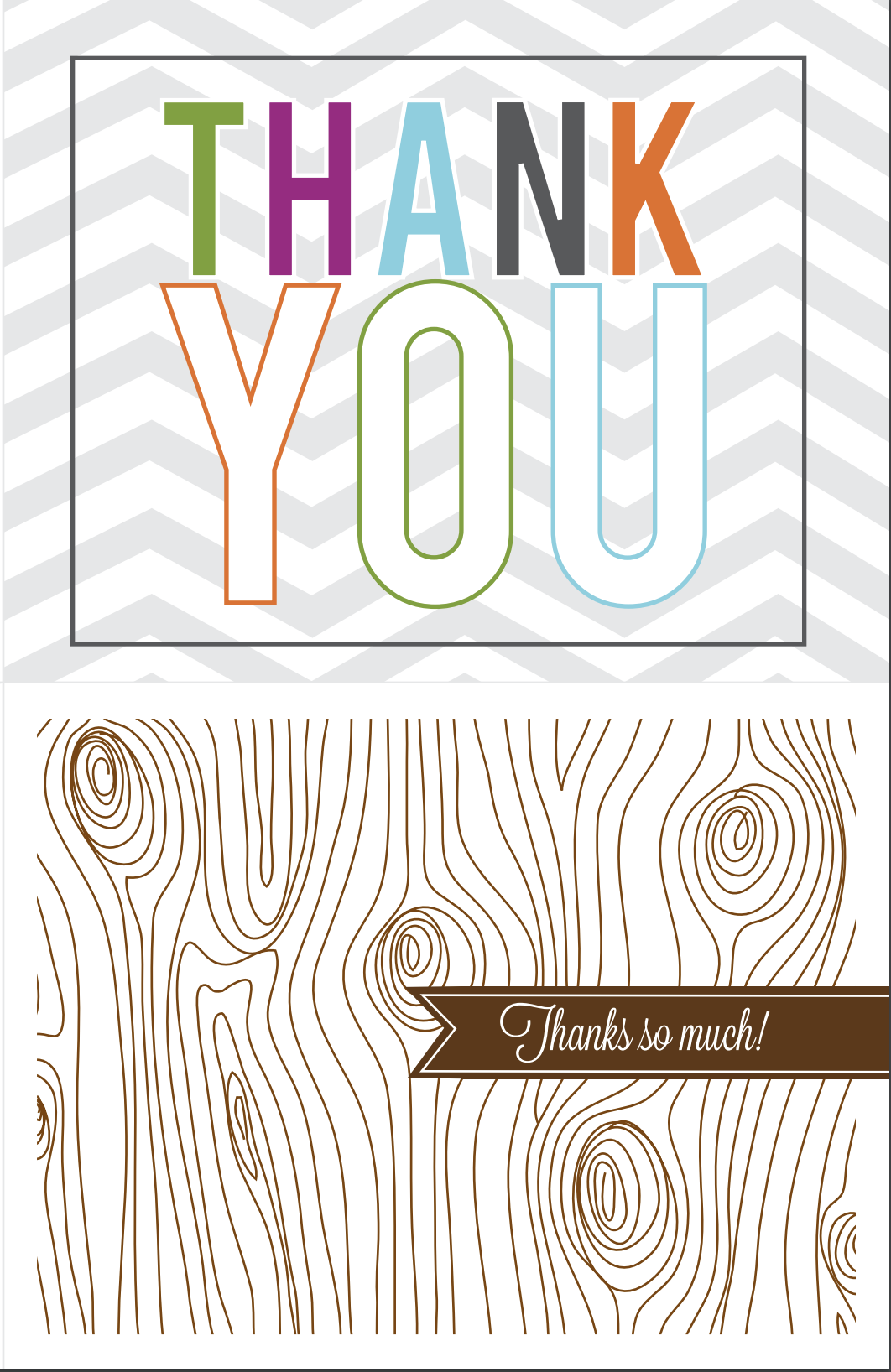 A Round Of Thanks - Thank You Card Template