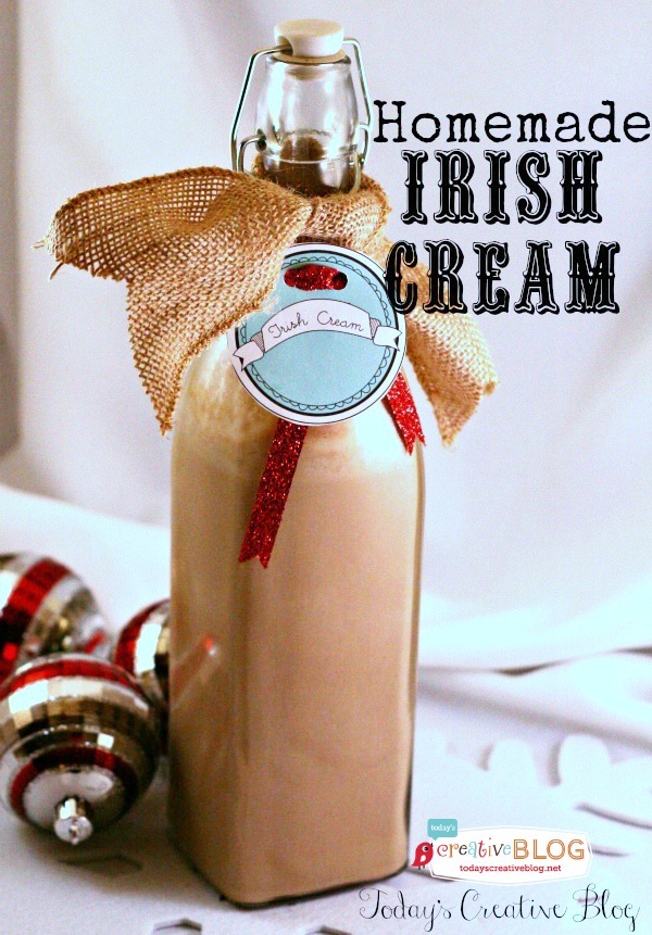 55 Homemade Holiday Gift Ideas | Irish Cream Recipe | TodaysCreativeblog.net