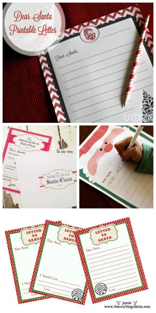 Letter to Santa | Printable Letters to Santa | Write a letter to santa free printables | TodaysCreativeLIfe.com