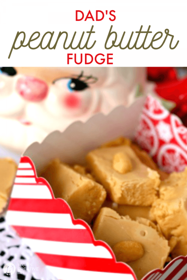 peanut butter fudge in a box