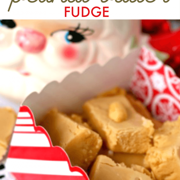 peanut butter fudge in a box