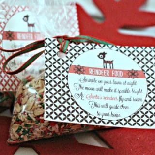 Reindeer Food Bags - Magic Reindeer Dust - Free Poem Printable Tags