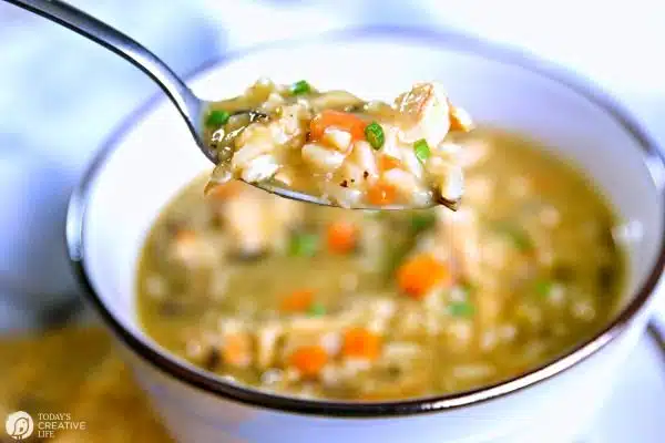 Chicken and Rice Soup Recipe | TodaysCreativeLife.com