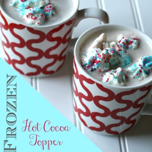 frozen whipped cream hot cocoa topper