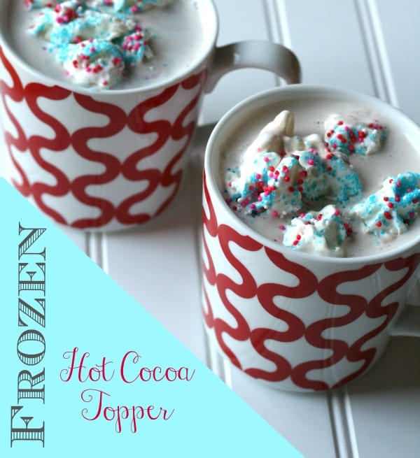 frozen whipped cream hot cocoa topper