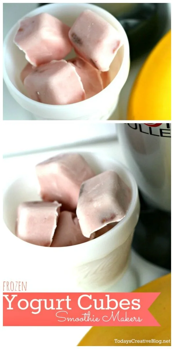 Freezing Yogurt for smoothie recipes | frozen yogurt cubes in a variety of flavors make it easy and fast smoothie making. Click the photo to see more. TodaysCreativeLife.com