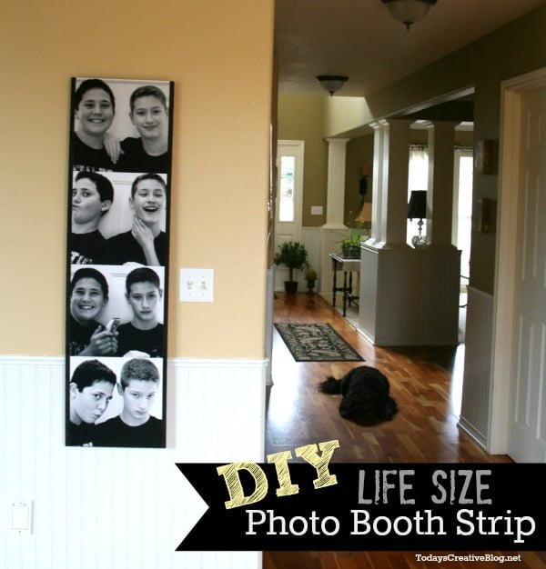 DIY Life Size Photo Booth photo strip - Today's Creative blog