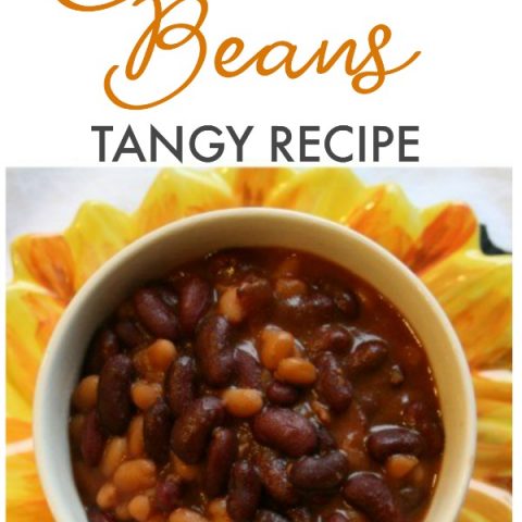 Slow Cooker Baked Beans Tangy Recipe | bbq side dish ideas | Easy Crockpot Baked Beans Recipe | TodaysCreativeLife.com