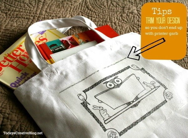 iron on transfer book bag - Today's Creative Blog