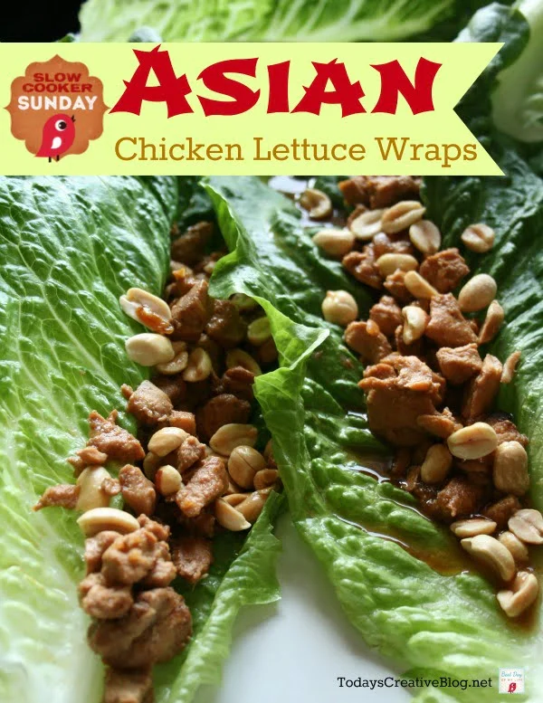 Crockpot Asian Chicken Lettuce Wraps | Find more Slow Cooker Sunday Recipes on TodaysCreativeBlog.net