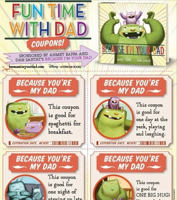 Father's Day Printable Coupons | Free printable on TodaysCreativeLife.com