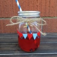 Duct Tape Decorated Mason Jars