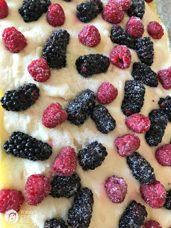 Easy Blackberry Cobbler Recipe | Fluffy Cake like berry cobbler! Easy to make. Fresh berries or frozen. Grab the recipe on TodayscreativeLife.com