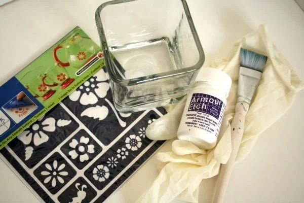 How to Etch Glass | This step by step tutorial will teach you how easy this DIY craft is. Etch on any smooth glass surface for creative home decor or gift ideas. 
