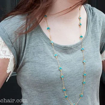 diy lace trim tee