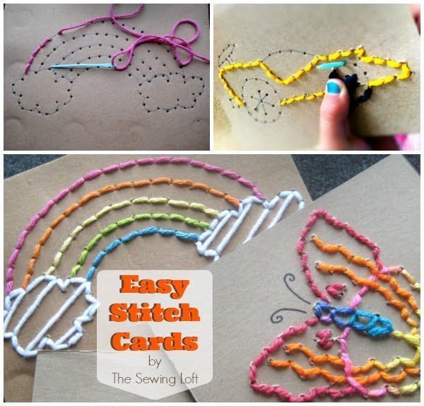 DIY Easy Stitch Cards for Children - Today's Creative Life