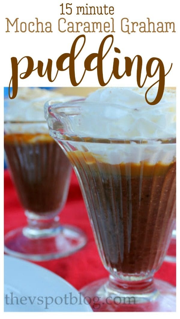 Caramel Pudding Recipe | This Mocha Caramel Graham Pudding Recipe will be ready in 15 min. Quick and easy dessert ideas for summer. | TodaysCreativeLife.com