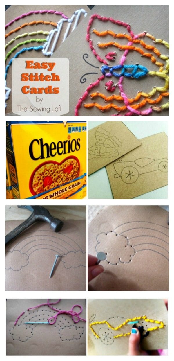 Sewing for Kids - Easy Stitch Cards: Practice fine motor skills