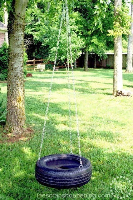 How to Make a Tire Swing Tutorial | TodaysCreativelife.com