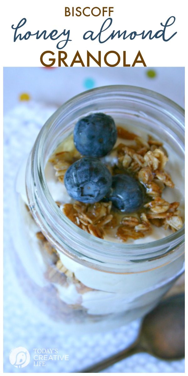 Biscoff Honey Almond Yogurt Granola Parfaits | Homemade Yogurt | Back to school breakfast ideas | After school snacks | Healthy snacks | TodaysCreativeLife.com