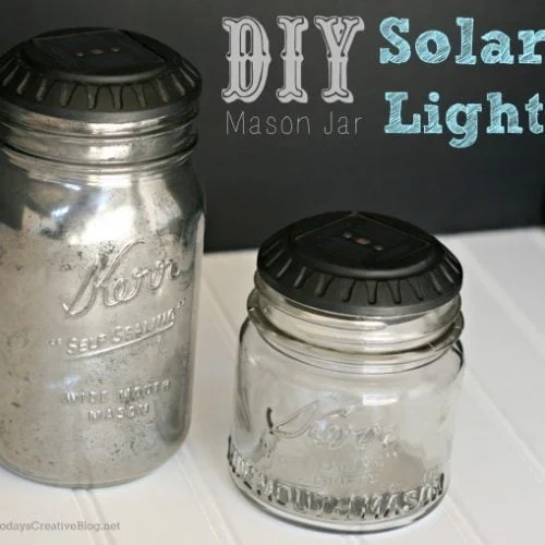 DIY Mason Jar Solar LIghts | TodaysCreativeBlog.net