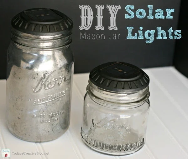 DIY Mason Jar Solar LIghts | TodaysCreativeBlog.net