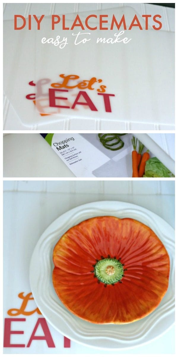 DIY Placemats using a Plastic Cutting Mat | Cricut Crafts | Easy DIY Crafts | Placemats for the patio or camping | TodaysCreativeLife.com