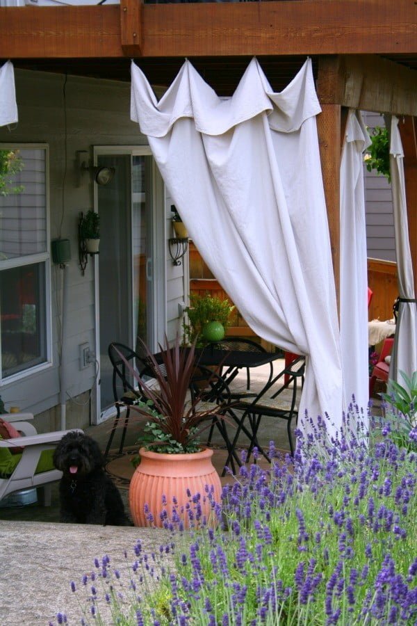 drop cloth outdoor drapes