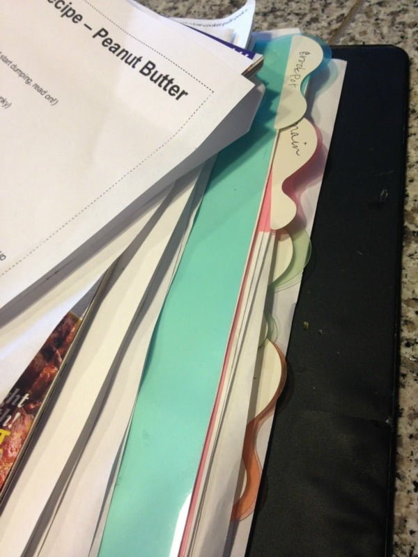 messy recipe binder