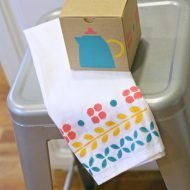 Stenciled Dish Towels with Handmade Charlotte