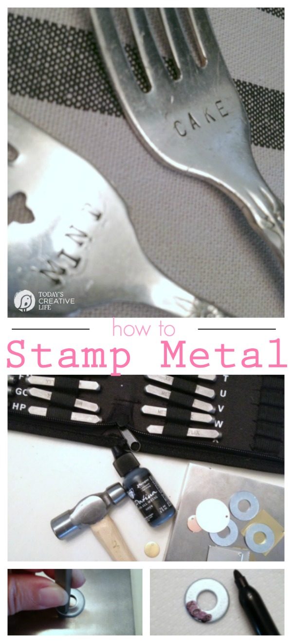 How to Stamp Metal | Follow this easy tutorial to learn what you need and how easy stamping metal is. Stamp metal jewelry and more. See more on TodaysCreativeLife.com