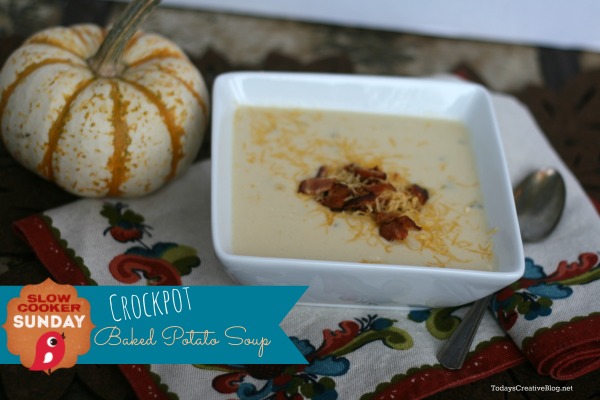 Crockpot Baked Potato Soup | TodaysCreativeBlog.net 