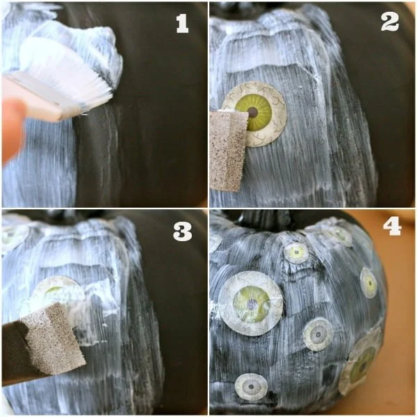 No Carve Decoupaged Pumpkins | TodaysCreativeBlog.net