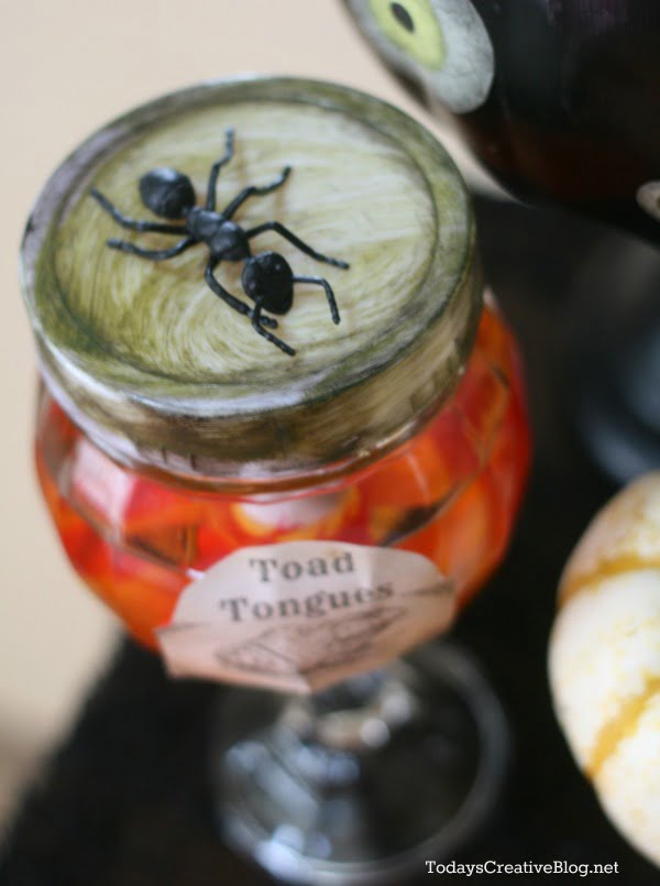 Decoupage DIY Halloween Apothecary Jars