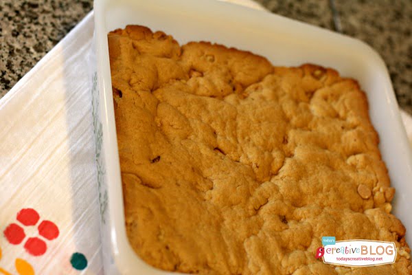 pan of peanut butter brownies