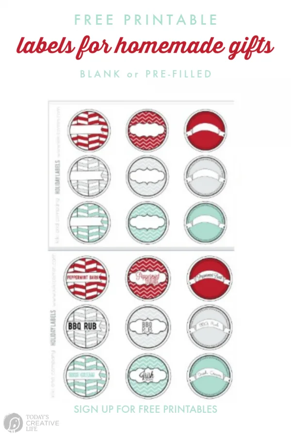 Round Christmas gift tags