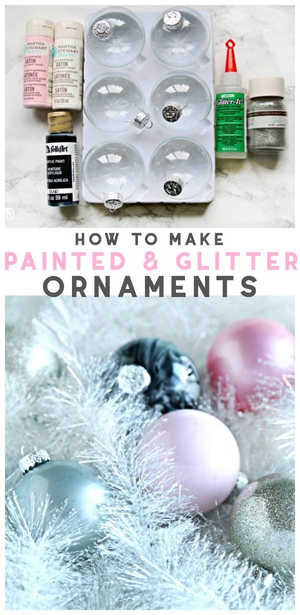 How to Make Glitter Painted Glass Ornaments Today's